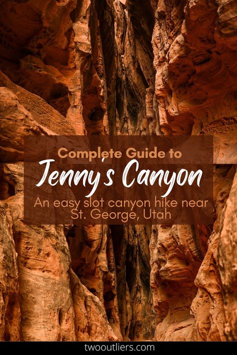 A Complete guide to hiking Jenny's Canyon Trail in Snow Canyon State Park Utah Hiking Trails, Snow Canyon State Park, Utah Adventures, Zion National Park Utah, Utah Road Trip, St George Utah, Utah Hikes, Slot Canyon, Fun Adventure