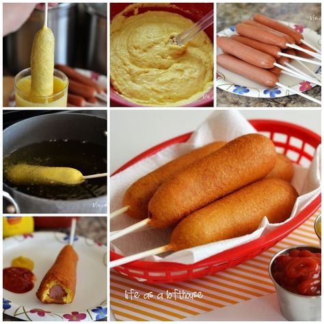 Homemade Corn Dogs, Homemade Corndogs, Corndog Recipe, Beef Hot Dogs, Corn Dog, Corn Dogs, Fair Food Recipes, Chapati, High Tea