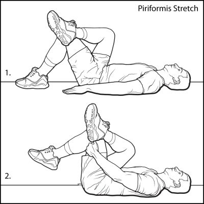 Piriformis stretch Excerise Motivation, Rotated Pelvis, Piriformis Exercises, Desk Stretches, Snapping Hip Syndrome, Nerve Flossing, Hip Stretch, It Band Stretches, Hip Injuries