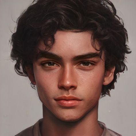 Heroes Of Olympus Characters, Artbreeder Portraits, Red Queen Victoria Aveyard, Character Inspiration Male, Leo Valdez, Digital Portrait Art, Face Characters, Model Face, Red Queen