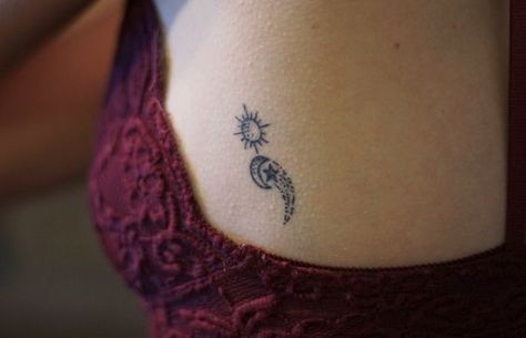 semicolon-tattoos-11 Moon And Sun Semicolon Tattoo, Semi-colon Tattoo Star And Moon, Sun And Moon Semicolon, Moon And Stars Semicolon Tattoo, Moon Star Design, Semi-colon Tattoo Sun Moon, Semi-colon Tattoo Star, Semi-colon Tattoo Sun And Moon, Moon And Semicolon Tattoo