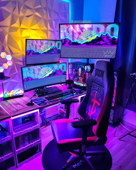 Video Editing Setup, Setup Room Ideas, Editing Setup, Best Pc Setup, Best Gaming Setup, Computer Gaming Room, Gamer Setup, Gamer Room Decor, Pc Gaming Setup