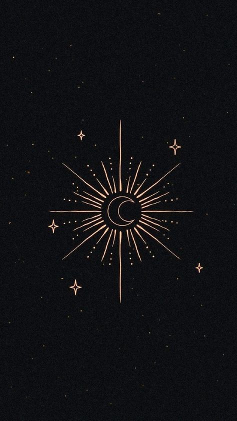 Sun Moon Aesthetic Art, Art Deco Moon Illustration, Astrology Line Art, Moon And Stars Aesthetic Drawing, Sun Moon Stars Aesthetic, Sun Moon And Stars Wallpaper, Pastel Celestial Aesthetic, Dark Star Aesthetic, Sun And Stars Wallpaper