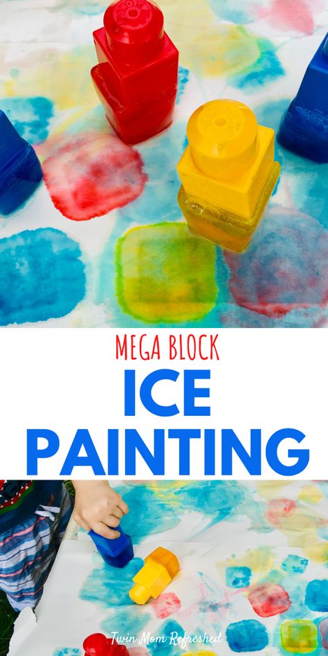 Toddler Meal Ideas, Ice Painting, Easy Toddler Activities, Art Activities For Toddlers, Baby Play Activities, Nursery Activities, Toddler Classroom, Toddler Sensory, Toddler Arts And Crafts