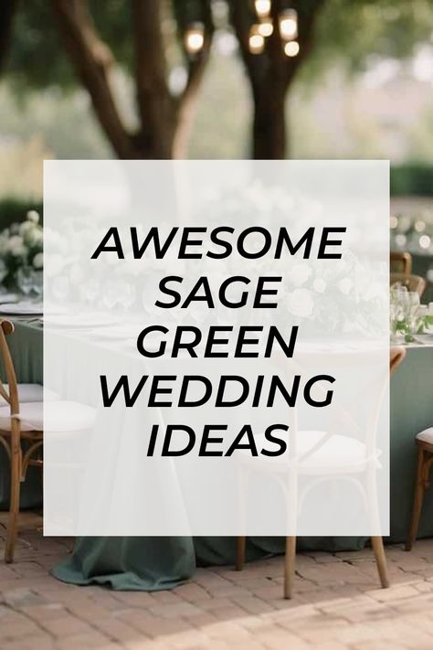 Looking to create a cozy and magical wedding? Check out these charming sage green wedding decor ideas! From beautiful tablecloths and lovely floral centerpieces to enchanting greenery accents, you can make your special day unforgettable. The soft sage green touches will add a romantic vibe to your ceremony and reception that your guests will adore. Whether you're planning an indoor celebration or a serene outdoor gathering, this vibrant color will help set the mood. Save this pin if you love dreaming about your perfect wedding decor! Sage Wedding Ideas Decor, Sage Green And White Wedding Wedding Ceremony Decor, Sage Green Ceremony Decor, Green And Cream Wedding Decor, Sage Centerpieces Wedding, Sage Green Centerpieces Wedding, Sage Green And Lavender Wedding Theme, Sage Green Wedding Centerpieces, Sage Green And Blush Wedding Decor