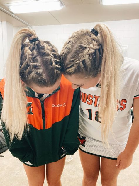 Cute Lax Hairstyles, Gameday Hairstyles Lacrosse, Lacrosse Hairstyles Braids, Girls Lax Hairstyles, Lacrosse Hairstyles Easy, Lacrosse Hair Styles, Sorry Hairstyles, Braids For Game Day, Cute Lacrosse Hairstyles