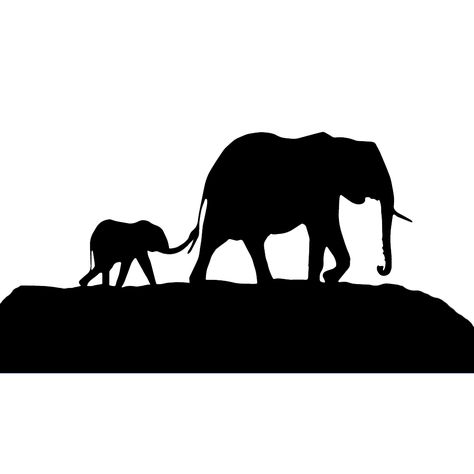 Mother And Baby Elephant, Elephant Silhouette, Baby Silhouette, Oracal Vinyl, Silhouette Images, Silhouette Vinyl, Elephant Family, Zodiac Sign Libra, Libra Zodiac