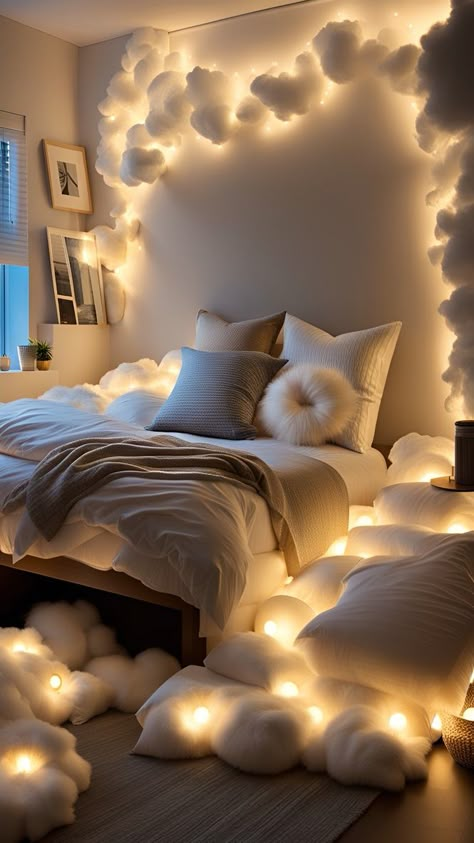 Cute Bedrooms, Dorm Room Styles, Cute Diy Room Decor, Cute Rooms, Dekorasi Kamar Tidur, Bedroom Decor Cozy, Cute Bedroom, Redecorate Bedroom, Cute Bedroom Decor