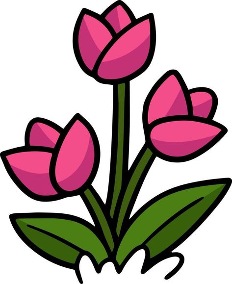 tulipán flor dibujos animados color clipart ilustración Tulip Clipart, Color Clipart, Flower Cartoon, Preppy Stickers, Cute Tiny Tattoos, Cartoon Flowers, Tulip Flower, Flower Clipart, Tulips Flowers