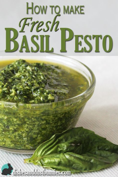 Pesto Dishes, Fresh Basil Pesto, Basil Pesto Recipes, Pesto Recipes, Basil Recipes, How To Make Pesto, Homemade Pesto, Sauces And Dips, Sauces And Dressings