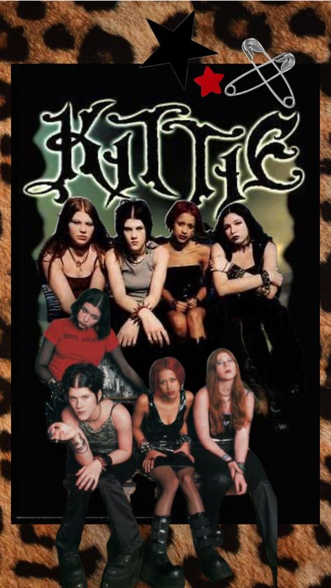 #Kittie Kittie Poster, Kittie Band Aesthetic, Kittie Wallpaper Band, Kittie Poster Band, Kittie Band 90s, Fallon Bowman, Mall Goth Wallpaper, Mall Goth Posters, Purple Mall Goth Wallpaper