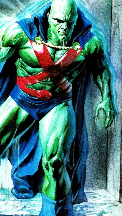 Martian Manhunter by Alex Ross Amalgam Superhero, Manhunter Dc, Martian Man, Man Hunter, Martian Manhunter, Univers Dc, Alex Ross, Arte Dc Comics, Dc Comics Characters