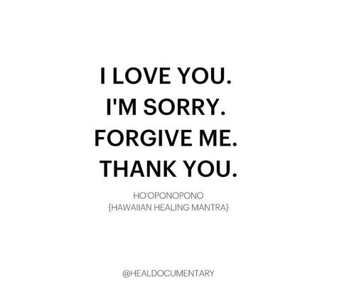 Healing Relationships, Sorry My Love, Healing Mantras, I Forgive You, Emotional Baggage, Forgive Me, Spiritual Health, Spiritual Practices, Positive Self Affirmations