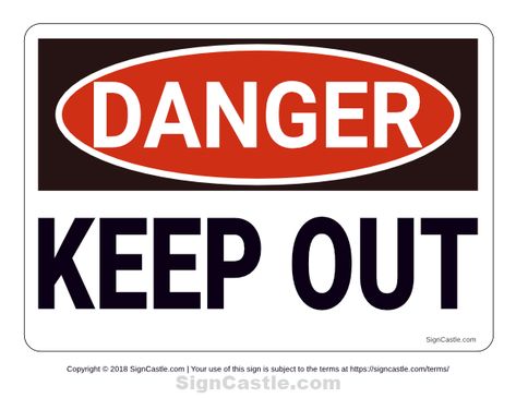 Free printable "Keep Out" danger sign. Download it at https://signcastle.com/download/keep-out-danger-sign/ Danger Keep Out Sign, Construction Signs Printable, Keep Out Sign, Keep Out Signs, Danger Signs, Construction Signs, Mechanic Humor, Pinterest Traffic, Keep Out