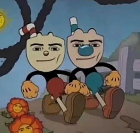 Cuphead Pfp Icon, Cursed Cuphead Images, Mugman Pfp, Cursed Funny Images, Cuphead Pfp, Pfps Funny, Cuphead Memes, Roblox Man Face, Roblox Face