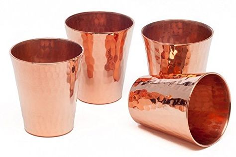 Sertodo Sharpshooter Shot Cups set of 4 Hammered Copper 2 fluid ounces * Check out the image by visiting the link.(This is an Amazon affiliate link and I receive a commission for the sales) Copper Tumblers, Copper Mug, Copper Cups, Ayurvedic Healing, Shot Cups, Cups Set, Summer Entertaining, Healthy Environment, Cleaning Materials