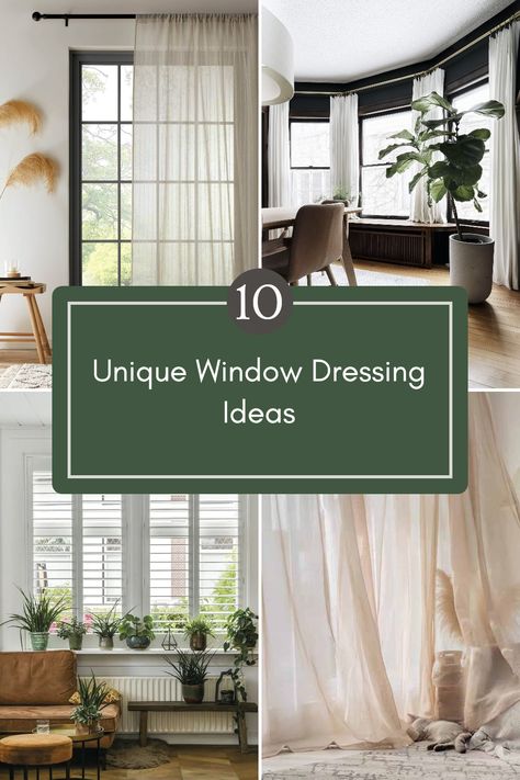 Are your windows feeling a bit lackluster? Bring your space to life with these 10 unique and easy window dressing ideas! From bold curtains to chic blinds, discover creative ways to enhance your home’s interior style. Learn how to use colors, patterns, and textures to make a statement in every room. Whether your style is modern, bohemian, or classic, there’s a perfect dressing option waiting for you. These tips will not only transform your windows but also add charm to your overall decor. Let’s refresh your home today! Large Window Ideas, Window Dressing Ideas, Bold Curtains, Unique Window, Dressing Ideas, Layered Curtains, Bamboo Blinds, Voile Curtains, Window Dressing