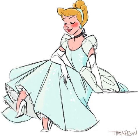 Cinderella Steve Thompson Disney, Steven Thompson, Steve Thompson, Deco Disney, Disney Artists, Disney Princess Cinderella, Disney Cinderella, Disney Artwork, Disney Sketches