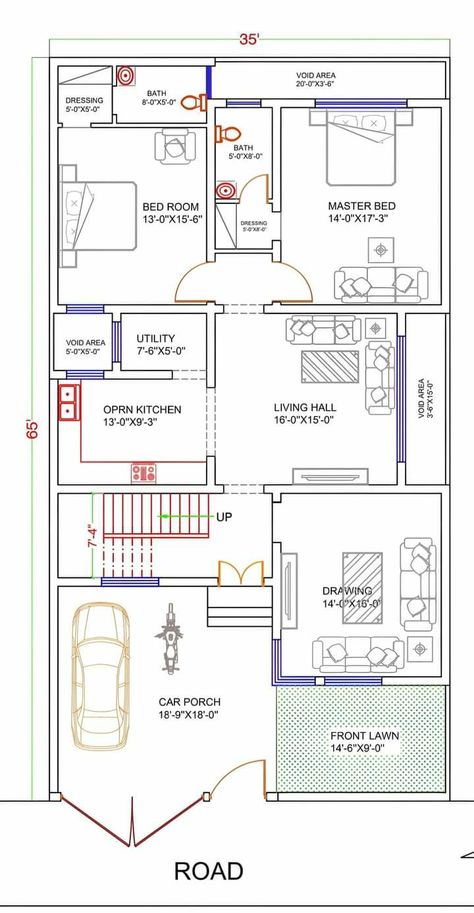 30x60 House Plans, Small House Design Floor Plan, 40x60 House Plans, Smart House Plans, 30x50 House Plans, Drawing House Plans, 20x40 House Plans, 2bhk House Plan, Indian House Plans