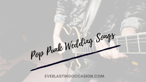 Pop Punk Wedding Songs, Alternative Wedding Songs, Rock Wedding Songs, Reception Entrance Songs, Punk Rock Wedding, Wedding Reception Entrance, Punk Songs, Punk Wedding, Entrance Songs