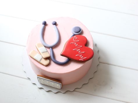 Medicine Cake Design, Doctor Cake Ideas Birthday, Birthday Cake For Nurse, Dr Theme Cake, Nurse Cake Ideas Simple, Medical Theme Cake, Doctor Cake Design, Medicine Cake, Doctor Theme Cake