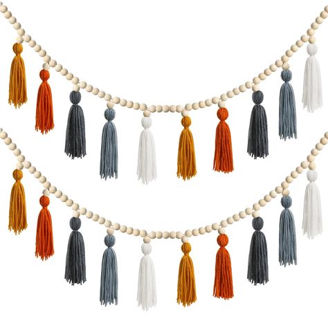 PRICES MAY VARY. Package Include: you will get 2 pieces of rainbow banner wall hangings, suitable for your daily home and party decoration use, besides each contains 10 pieces of tassels in classical colors, so they can add boho feeling to the environment Proper Size: the boho tassel garland is approx. 95 cm/ 37.4 inches, each bead is approx. 1.6 cm/ 0.6 inches and each tassel is about 10 cm/ 4 inches, appropriate dimension to fit various areas in your home, creating a beautiful scenery line Sof Tassel Garland Decor, Neutral Garland, Boho Tassel Garland, Rainbow Tassel Garland, Boho Garland, Rainbow Banner, Dorm Wall Decor, Primary Teaching, Ribbon Banner