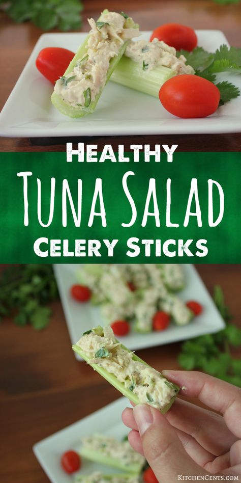 Salad Celery, Resep Sushi, Healthy Tuna Salad, Celery Sticks, Healthy Tuna, Albacore Tuna, Low Carb Snack, Tuna Salad, Diet Keto