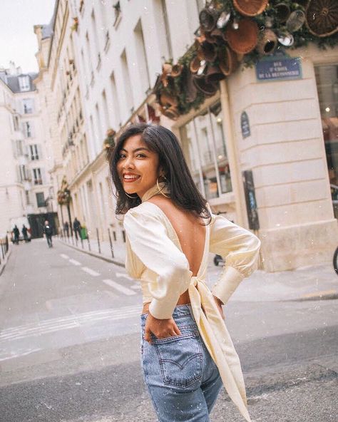 “I loved sunsets.  And I loved her.  And I loved how much like  a sunset she was, always leaving people feeling beautiful. “ Parisian Girl @huynhquynh wears our Skylar Satin Blouse. Price: 680.000 Đ ____________ 💌Direct / Inbox to shop 🎠Pop-up: Summer Sundays Studio ,Floor 1, 66/10 Pham Ngoc Thach, District 3, HCMC Self Investment, Studio Floor, Backless Shirt, Girly Style, Blouse Price, Its Me, Dresses Floral, Satin Blouse, Global Brands