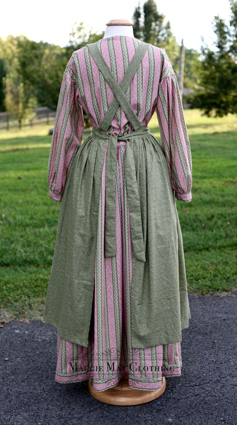 1840s-1850s era work dress 1800s Fashion Poor, Servant Clothes, South Dress, Oklahoma Musical, Medieval Outfits, Historical Clothing Patterns, Working Dress, Historical Garments, Kingsport Tennessee