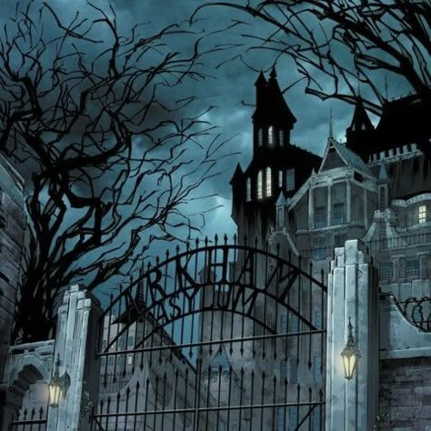 Arkham Asylum Tattoo, Arkham Aesthetic, Arkham Asylum Wallpaper, Arkham Asylum Art, Arkham Asylum Aesthetic, Gotham City Aesthetic, Gotham Aesthetic, Gotham Academy, Batman Aesthetic