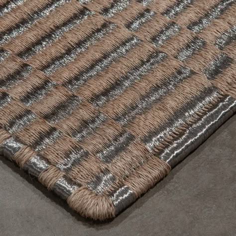 Rhombus Weave | HOLLY HUNT Different Types Of Flooring, Pacific Green, Navy Blue Design, Luxury Rugs, High Pile Rug, Copper Design, Holly Hunt, Woven Textiles, Leather And Wood