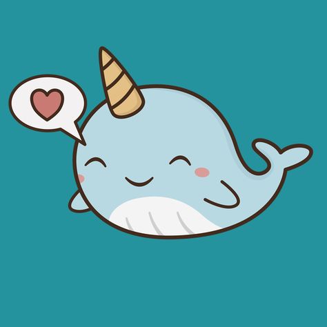 cctmexico: Unicornios marinos |Narvales | Animales sorprenden... Narwhal Cartoon, Cartoon Narwhal, Narwhal Drawing, Kawaii Narwhal, Disney Drawing Tutorial, Cute Narwhal, Baby Avengers, Cute Kawaii Animals, Cute Whales