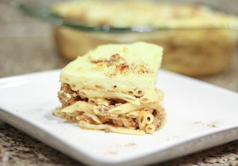 Pastitsio recipe | Greek Lasagna Recipe | Lemon & Olives Greek Pastitsio, Greek Lasagna, Dimitras Dishes, Comfort Pasta, Baked Lasagna, Lasagna Pasta, Greek Dishes, Baked Ziti, Greek Food