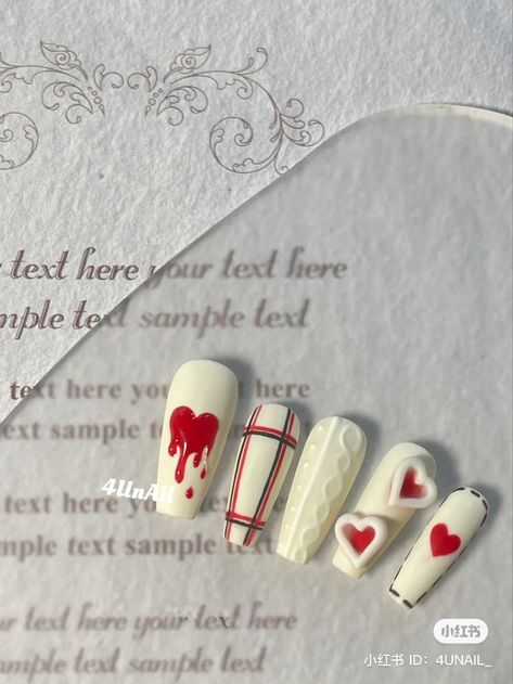 Looking for Valentine's Day nails ideas? We've put together a list of the best 10 designs out there—including these heart nail designs. Click through to see them all! Cute Valentine Nails, Heart Nails Tutorial, Nail Art Simple, Heart Nail Designs, Fake Nails Designs, Asian Nails, Punk Nails, Valentine Nails, Heart Nail