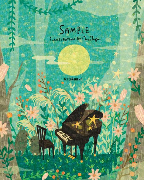 About SORAHANA ... illustrator Megumi Inoue's Original brand. Original Illustration,Original Handmade works,etc... WEB SITE... http://sorahana.ciao.jp/ Piano Art, 동화 삽화, Music Illustration, Fancy Art, 판타지 아트, Childrens Illustrations, Children's Book Illustration, Album Art, Book Illustration