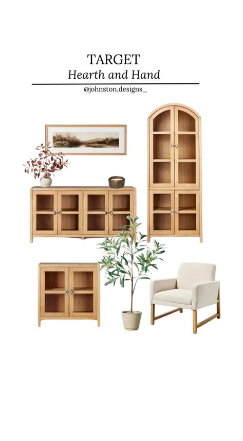 Loving the new itens tgat just dropped at Target ny Hearth and Hand. The arched caninet is 😍 Hearth And Hand Living Room, Arched Cabinet, Tree Faux, Faux Stems, Faux Olive Tree, Living Room Den, Art Chair, Buffet Cabinet, Hearth And Hand