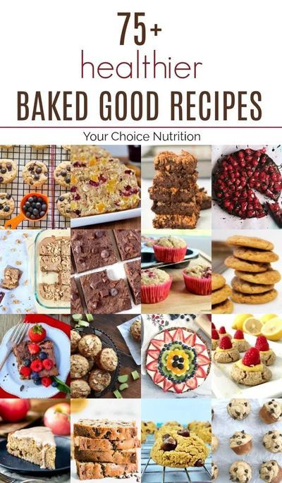 Stress Baking: 75+ Healthier Baked Good Recipes - Your Choice Nutrition Healthy Baked Goods, Baked Goods Recipes, Healthy Baking Substitutes, Cherry Oatmeal Cookies, Trail Mix Cookies, Gluten Free Blueberry Muffins, Banana Oat Muffins, Bake Something, Baked Good