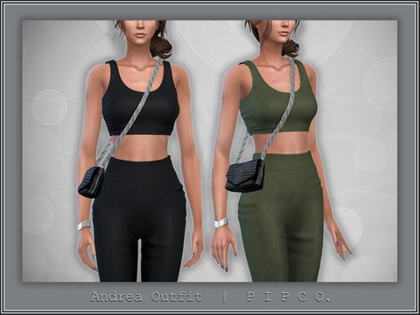 The Sims Resource - Andrea Top and Bag. Ts4 Bags Cc, Bags Sims 4 Cc, Sims 4 Cross Body Bag Cc, Sims 4 Cc Crossbody Bag, Designer Bags Sims 4 Cc, Cc Top, Hot Weather Outfits, Trendy Crop Tops, Ts4 Cc