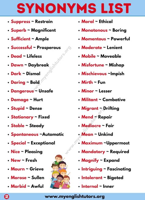 List Of Synonyms, Antonyms Words List, Words List, Other Ways To Say, Synonyms And Antonyms, Slang Words, English Writing Skills, Vocabulary Activities, English Sentences