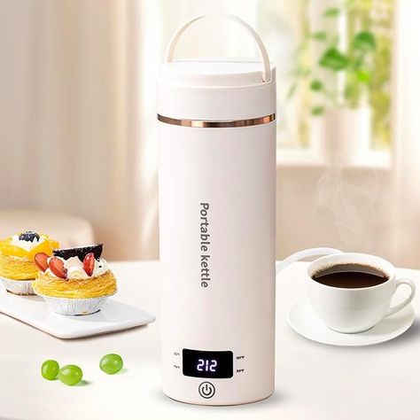 Amazon.com: Travel Electric Kettle Portable Mini Kettle,Small Hot Water Boiler with 4 Temperature Settings,304 Stainless Steel,Fast Boiling Water with Auto Shut-Off and Boil Dry Protection (Beige, 400ML): Home & Kitchen Mini Kettle, Portable Water Heater, Travel Kettle, Drinking Hot Water, Electric Tea Kettle, Water Boiler, Healthy Water, Tea Milk, Water Kettle