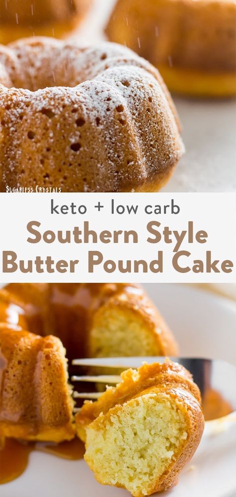 Delicious low carb, southern style butter keto pound cake. Made with a mix of almond flour and coconut flour for the best texture. You won't be able to tell the difference. This pound cake taste like Sara Lee's! Keto Pound Cake, Coconut Flour Cakes, Butter Pound Cake, Keto Bread Recipe, Coconut Flour Bread, Best Keto Bread, Bread Alternatives, Low Carb Low Sugar, Keto Cake