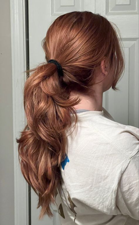 red hair ponytail Brown Strawberry Hair, Ginger Hair Ponytail, Hairstyles For Ginger Hair, Hair In Ponytail, Strawberry Hair, Making Videos, Hair Ponytail, Cute Pets, Auburn Hair