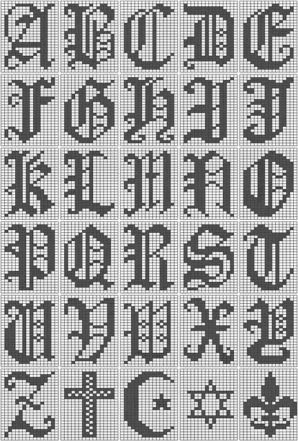 Filet Crochet Letters, Filet Crochet Alphabet Charts, Crochet Font, Crochet Alphabet, Crochet Letters, Alphabet Charts, Crochet Tapestry, Filet Crochet, Lettering Alphabet