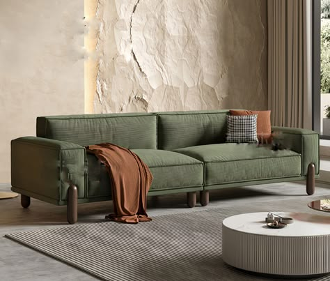 Stay ahead of the curve with the latest sofa trends, from bold colors and patterns to sleek and modern designs Sectional Sofa Sale, Green Couch, Fabric Sectional Sofas, Corner Sofa Set, Green Sofa, Beautiful Sofas, Corduroy Fabric, Comfortable Sofa, Couches Living Room