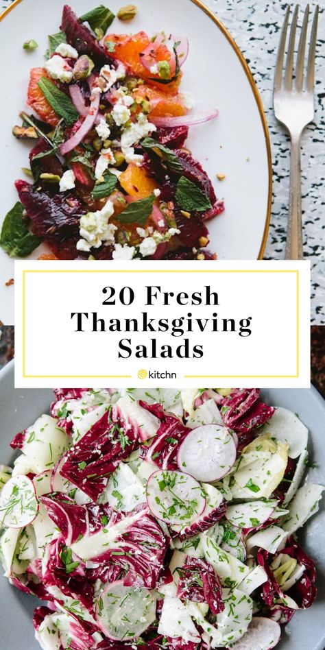 20 Fresh and Vibrant Salads for Thanksgiving Thanksgiving Chopped Salad Recipes, Thanksgiving Salad Recipes Nut Free, Fresh Thanksgiving Salads, Lettuce Salad For Thanksgiving, Thanksgiving Salad Nut Free, Elegant Salads Dinner Parties, Easy Salad For Thanksgiving, Vegan Thanksgiving Salad Recipes, Brussel Sprout Salad Thanksgiving