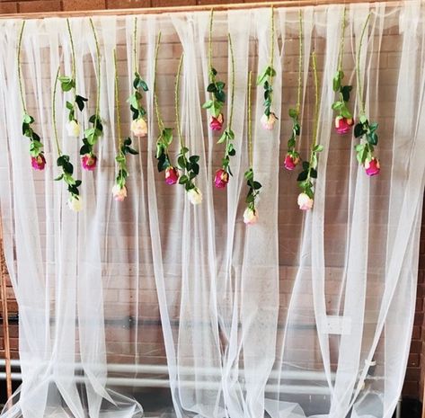 With a copper frame and dried roses for a backdrop Hanging Roses Backdrop, Roses Backdrop, Hanging Roses, Cow Crafts, Rodeo Baby Shower, Couples Night, Rodeo Baby, Photobooth Ideas, Cow Craft