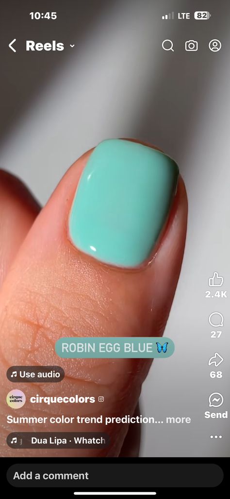 Tourqoise Colour Nails, Summer Color Trends, Robins Egg Blue, Beauty Bar, Summer Colors, Color Trends, Hair And Nails, Nail Colors, Acrylic Nails