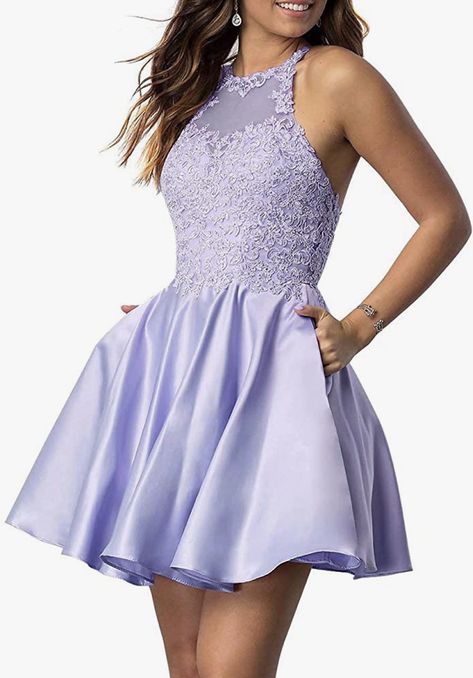 Cocktail Dress For Teens, Purple Homecoming Dress, Satin Homecoming Dress, Prom Dresses With Pockets, Pink Homecoming Dress, Semi Formal Dresses, Short Homecoming Dress, Grad Dresses, Dresses Elegant