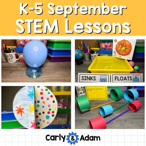 September STEM Lesson Plans Steam Lesson Plans, Pre K Lesson Plans, Stem Lesson Plans, Steam Lessons, Stem Curriculum, Stem Lesson, Engineering Design Process, Steam Education, Stem Teacher