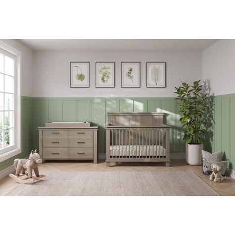 Child Craft Denman 3 Piece Nursery Furniture Set & Reviews | Wayfair Grey Furniture Nursery Baby, Gray Furniture Nursery, Nursery With Gray Furniture, Grey Furniture Nursery Boy, Wayfair Nursery, Nursery With Grey Crib, Gray And Natural Wood Nursery, Baby Boy Themes Nursery, Gender Neutral Nursery Grey Furniture